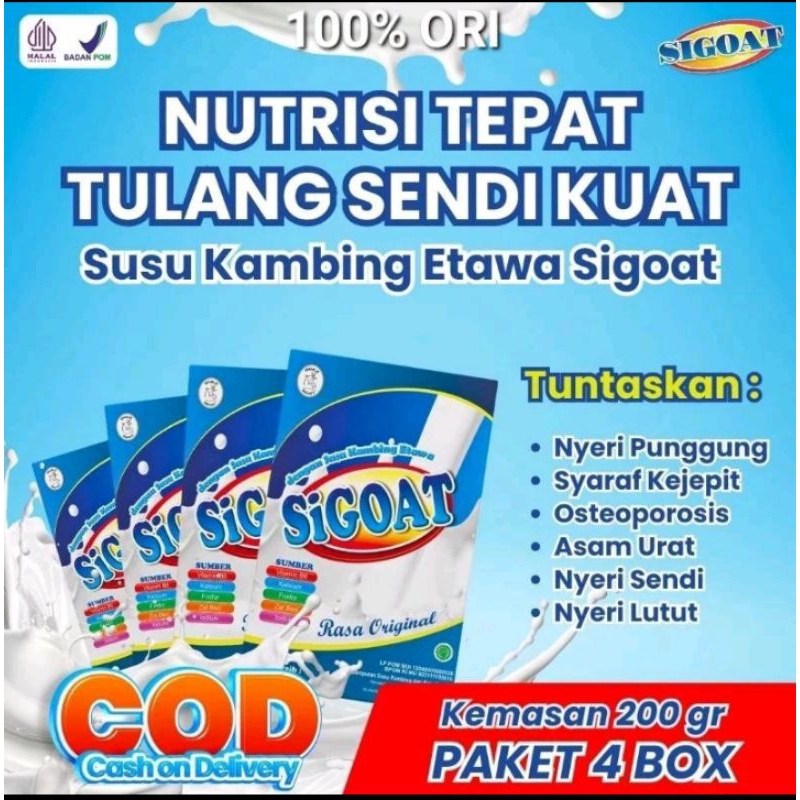 

PAKET 4 BOX | SUSU KAMBING ETAWA SIGOAT 200 GRAM