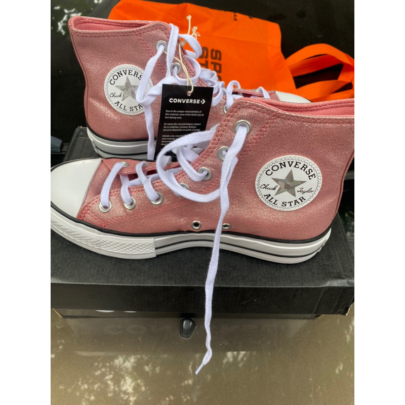 NEW CONVERSE CTAS LIFT HI PINK SOFT GLITTER