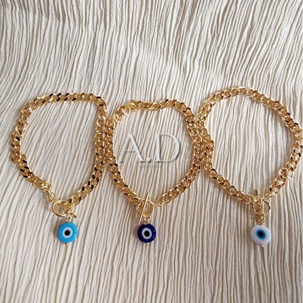 Gelang Manik Evil Eye Mata Devil Bracelet Turkey Blue Nazar Boncugu Turki