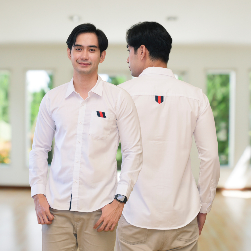 Kemeja Pria Slimfit Lowkey Premium PJ 05 Putih | Hem Atasan Kemeja Baju Laki-laki/Cowok Slimfit Keme