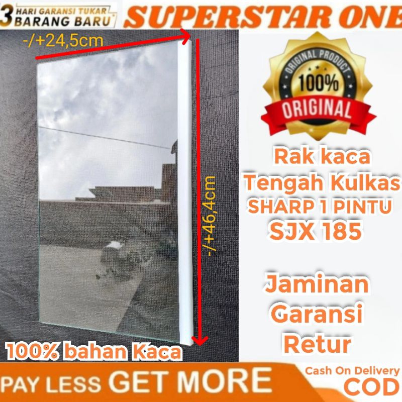 Rak tengah kulkas SHARP SJX-185/SJX 185/RAK KACA KULKAS SHARP