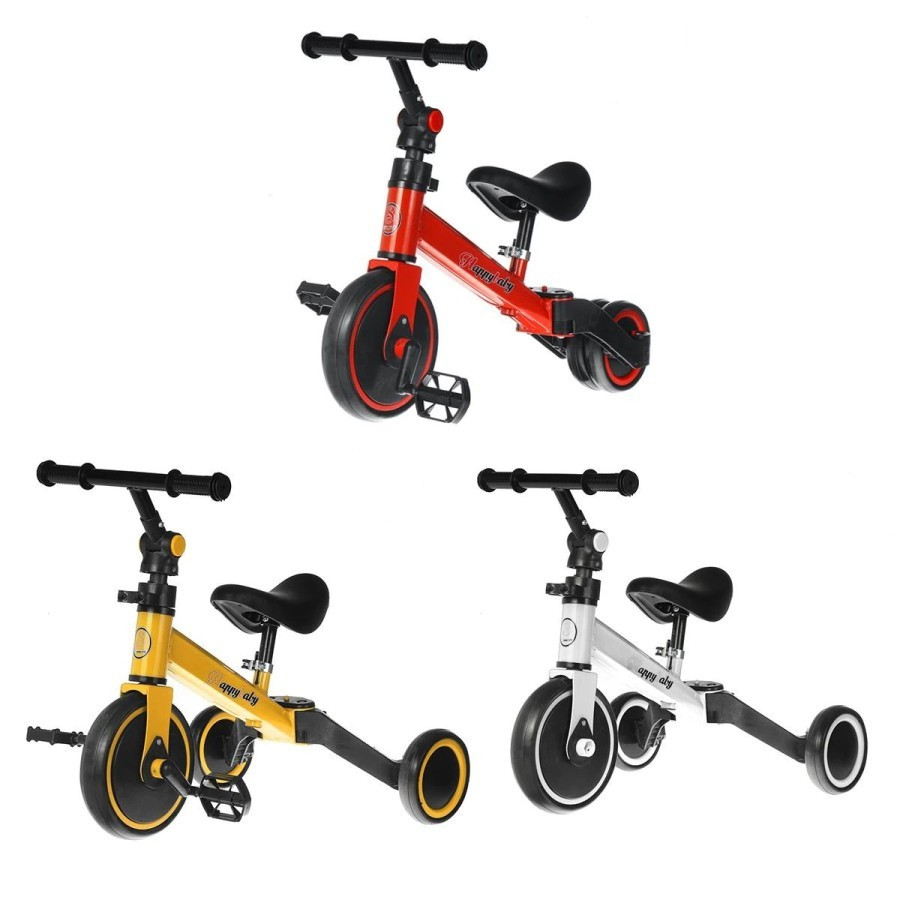 Sepeda Anak roda 3 2in1 Tricycle Tiga Balance bike umur 1 2 3 4 merk speeds kekinian besi kuat awet