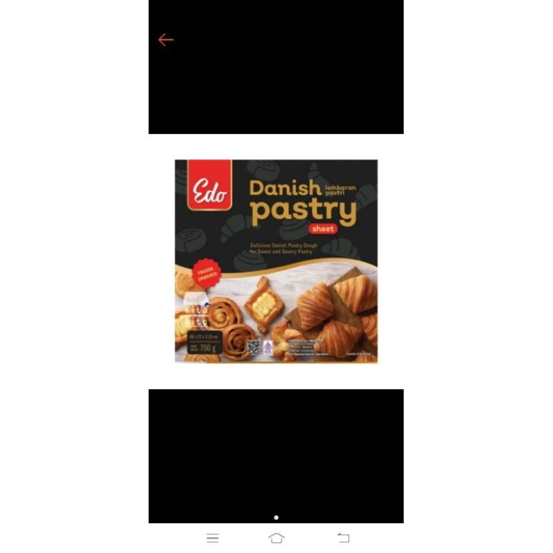 Danish Pastry Sheet 750gr
