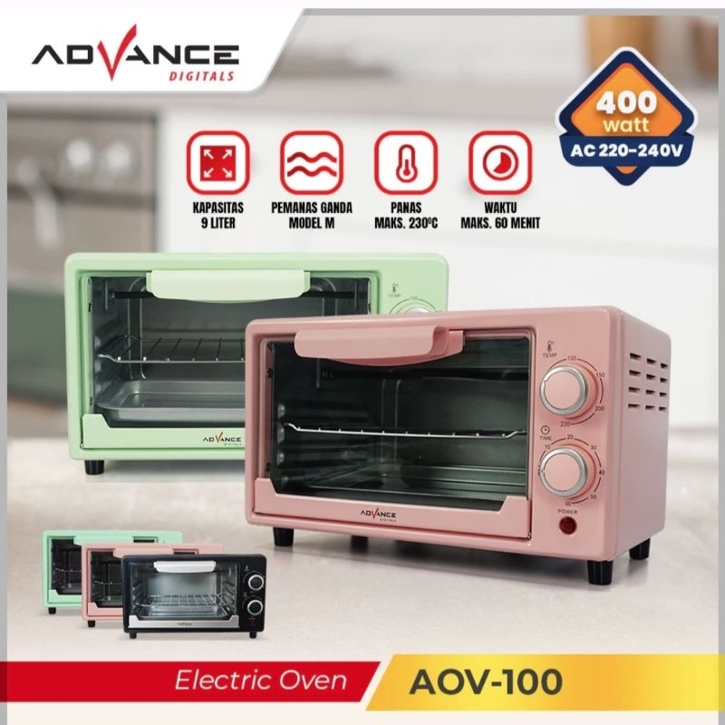 Oven Listrik Advance/Microwave 9Liter Electrik Oven/ Oven Listrik AOV-100