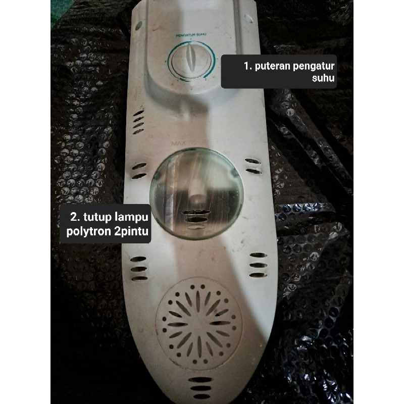 tutup lampu,lampu & puteran timer bekas kulkas polytron 2pintu