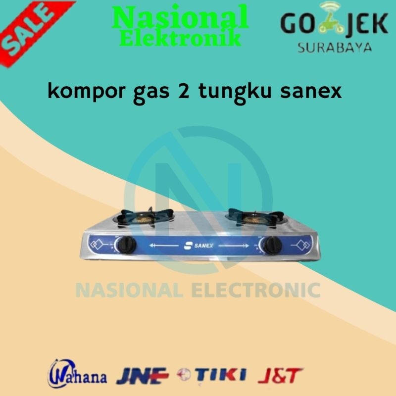Sanex Kompor Gas Stainless Steel 2 Tungku SKG-822