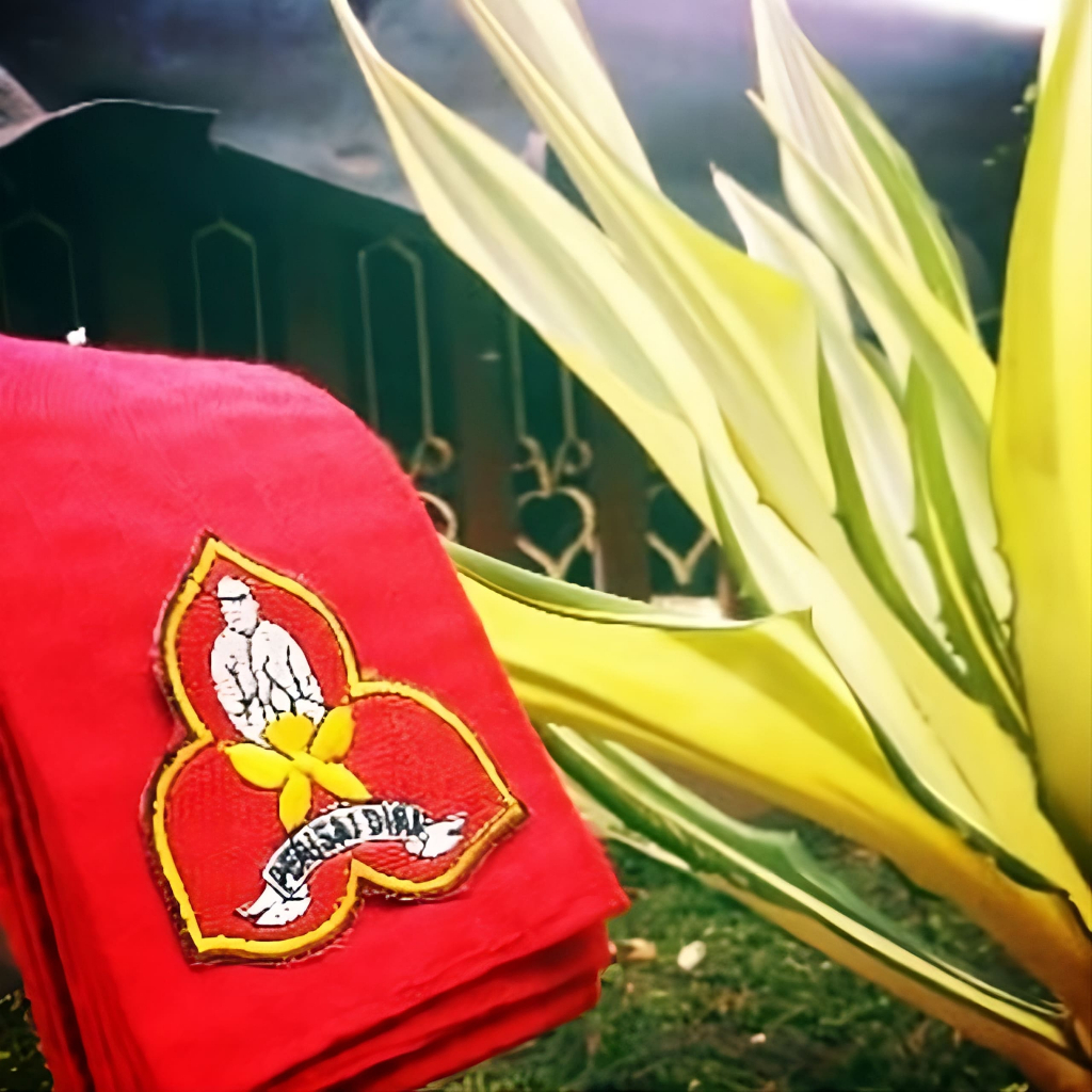 Sabuk Perisai Diri Merah dengan Logo | Sabuk Silat Merah | Sabuk Perisai Diri