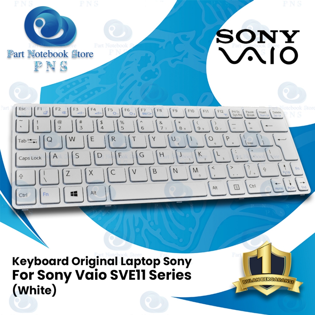 Keyboard Original Laptop Sony Vaio SVE11 SVE-11 white