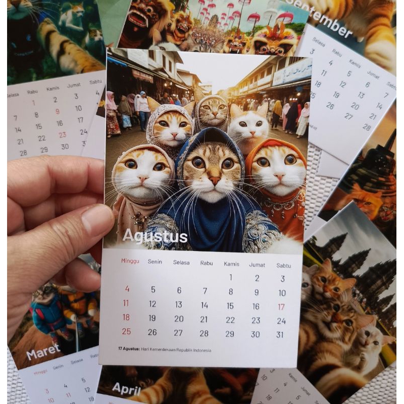

kalender kucing edisi travelling 2024 limited edition