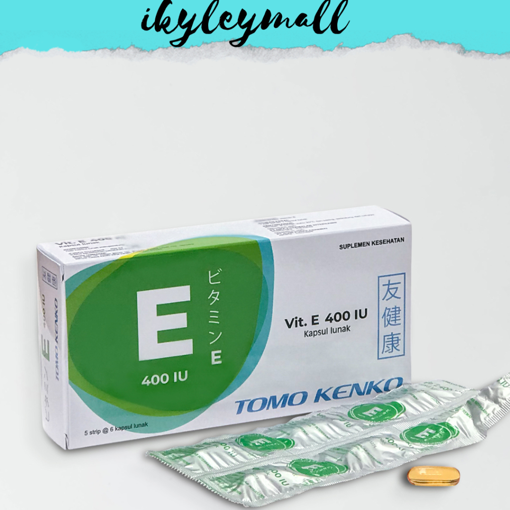 TOMO KENKO  E 400 IU per strip||Tomo Kenko Vitamin E 400 UI | Vitamin Kulit Strip|Tomo Kenko Vitamin