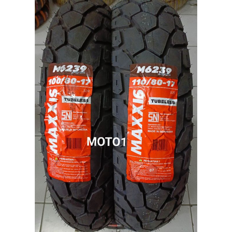 Promo (Cod) Ready Paket - Ban Maxxis On Off 100/80-17 Dan 110/80-17- Motor Semi Trail - Dual Purpose