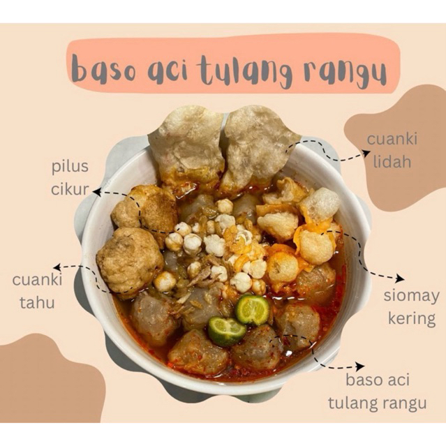 

Baso Aci Tulang Rangu / Baso Aci Rangu Premium / Baso Aci Komplit / Baso Aci Tulang Rangu Premium