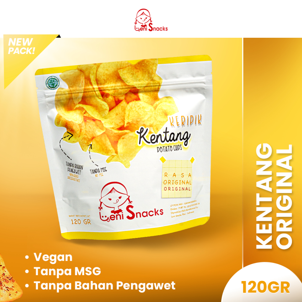 

Leni Snacks New Packaging - Keripik Kentang Original