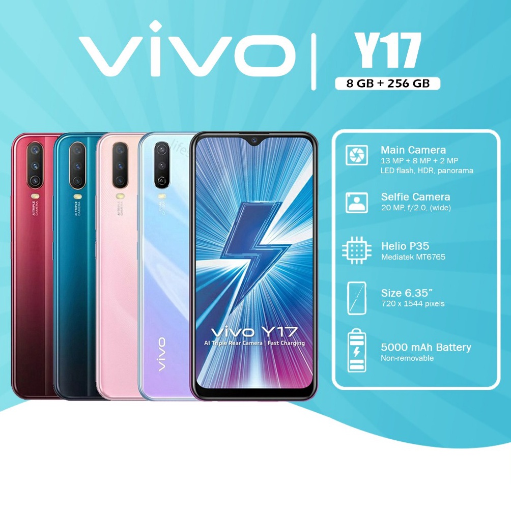 ART H24N HP VIVO Y17 RAM 8 256GB 4G Smartphone Android GARANSI