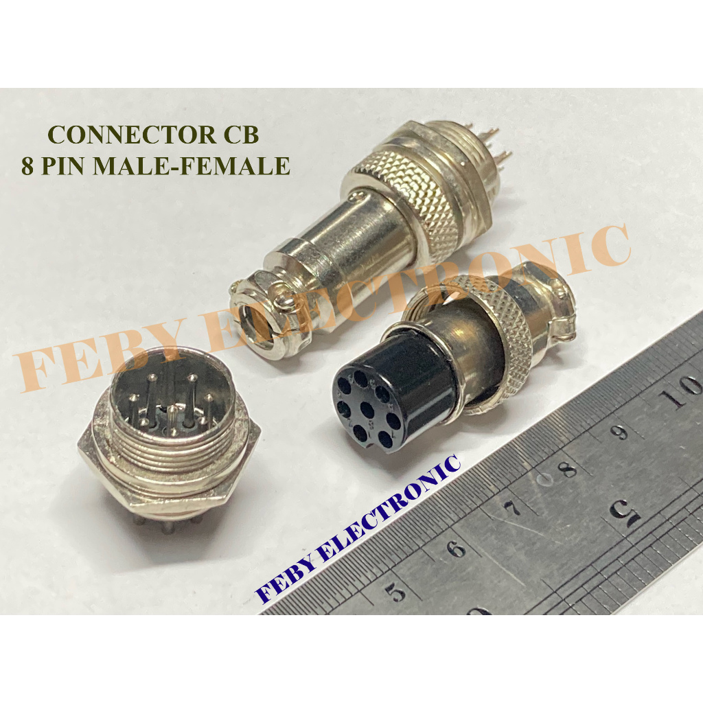 Aviation Plug Connector Konektor CB 8 Pin Male Female (Sepasang)