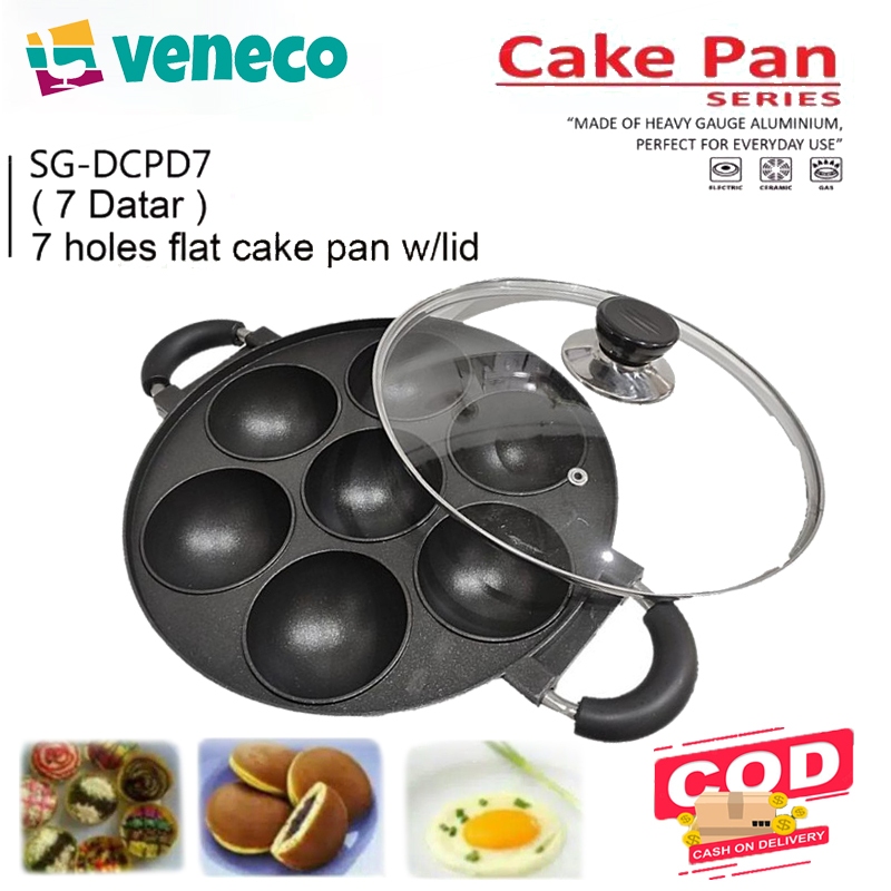 Cetakan Takoyaki Jumbo 7 Lubang + Tutup kaca