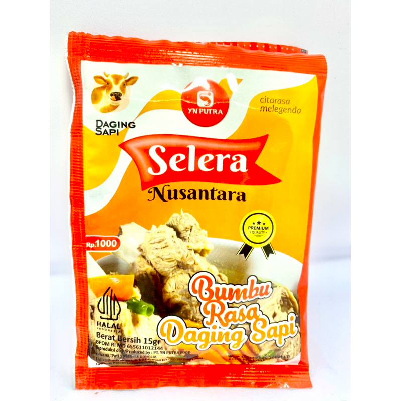 

Bumbu Masak Selera Nusantara-Rasa Daging Sapi, 1 Pack isi 24 sashet, 15 gram