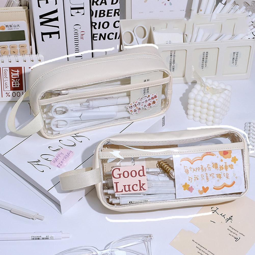 

BUJO Tempat Pensil Pulpen Pecil Case Pouch School Stationery Visible