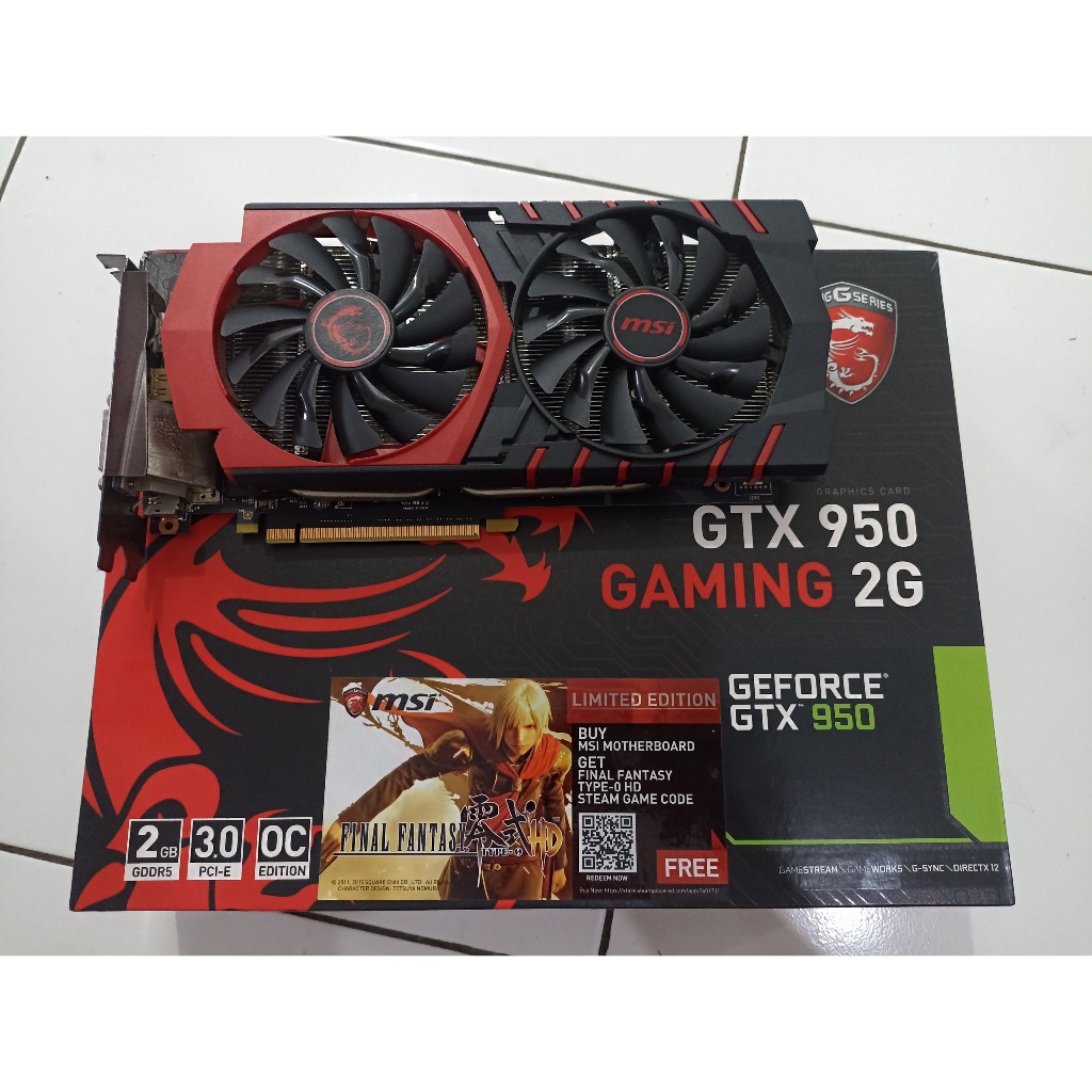 VGA MSI GTX 950 Gaming 2G Fullset