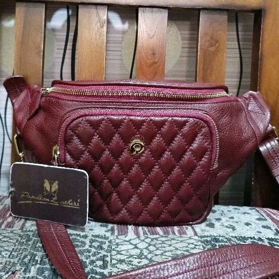 TAS PINGGANG PAPILLON MARUN SEKEN LIKE NEW