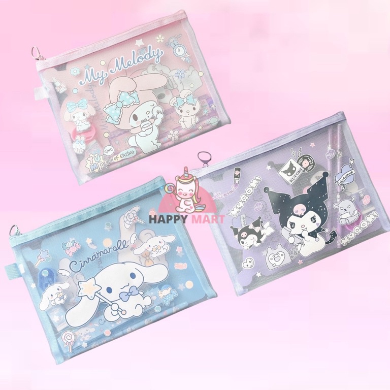 

Splash Kotak pensil jaring sanrio kuromi melody cinnamoroll