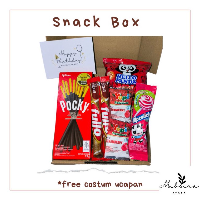 

BAYAR DITEMPAT SNACK BOX HAMPERS SNACK CEMILAN KADO ULANGTAHUN MURAH GIFT BOX SNACK BISA UNTUK HAMPERS LEBARAN ULANG TAHUN WISUDA SEMPRO KADO VALENTINE PACAR BINGKISAN ULTAH ANAK
