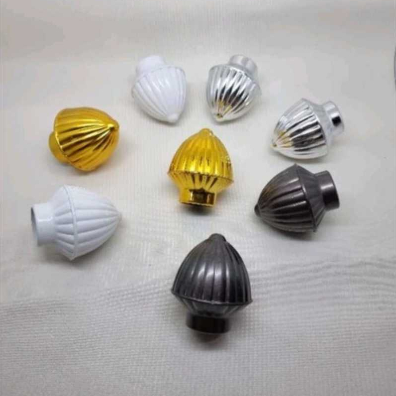 Tutup Rell Gorden Minimalis Endcup Tiang Hordeng Motif Bunga mekar