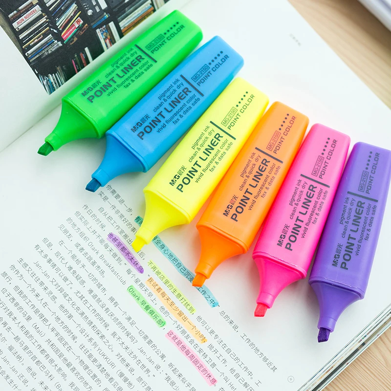 

M&G Highlighter/ Point Liner Fluorescent Colors - Penanda Buku Berwarna