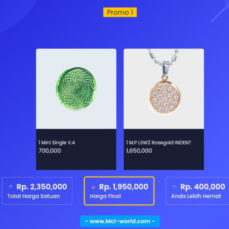 PAKET PROMO BUNDLING PENDANT LSW 2 ROSEGOLD