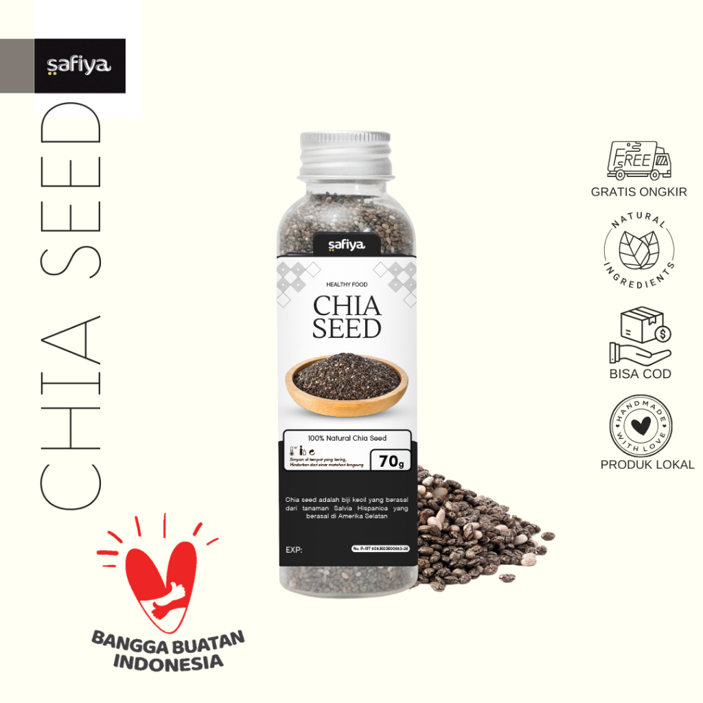 

Chia Seed Organik 70g Kemasan Botol