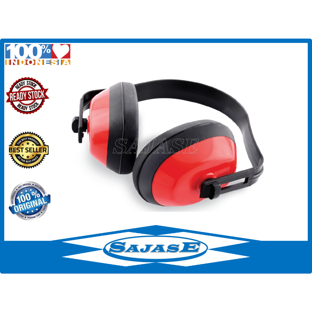 Earmuff Safety Telinga Headset Plastik Peredam Suara Bising