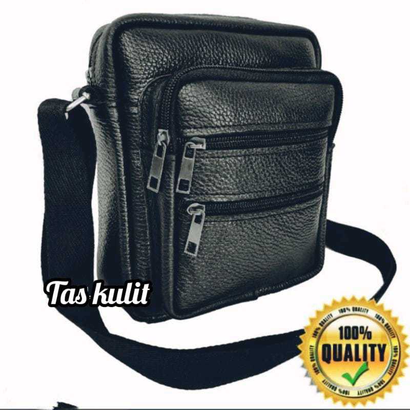 Tas selempang kulit pria - tas kulit asli tahan api