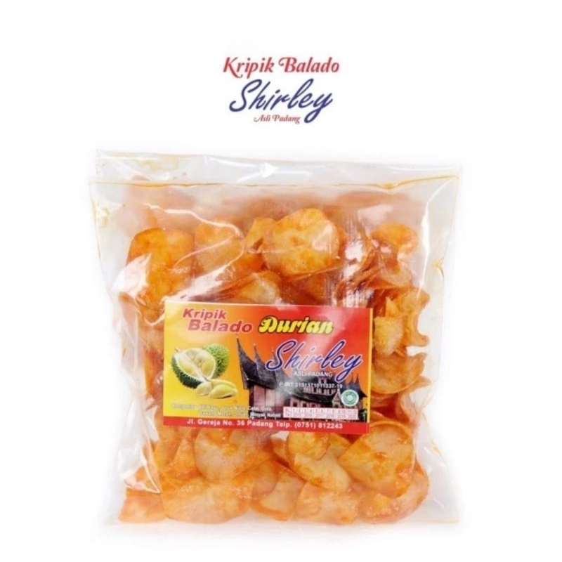 

keripik balado shirley durian 250g asli padang