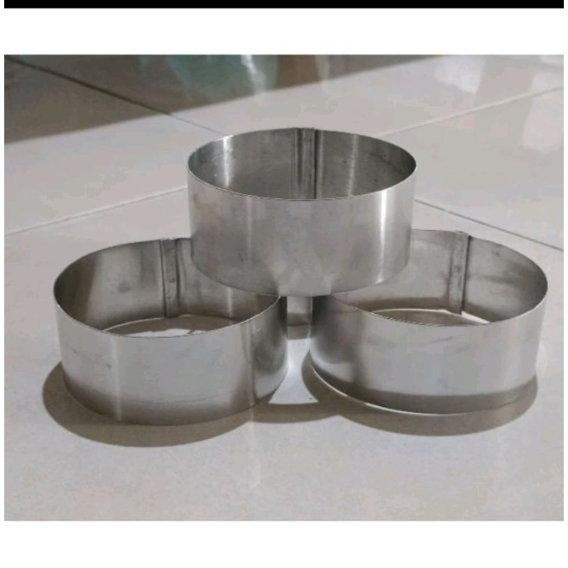 Cetakan untuk cromboloni donat roti dan lain lain - Cutter Ring aluminium tinggi 4cm - pemotong adon
