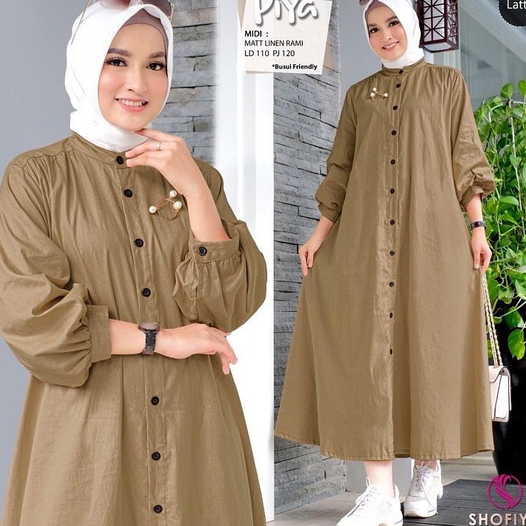 Pesan disinitrxM2y2X  COD  Piya Midi Dress  Fashion Muslim Terbaru  Mini Dress Wanita Murah  Model K