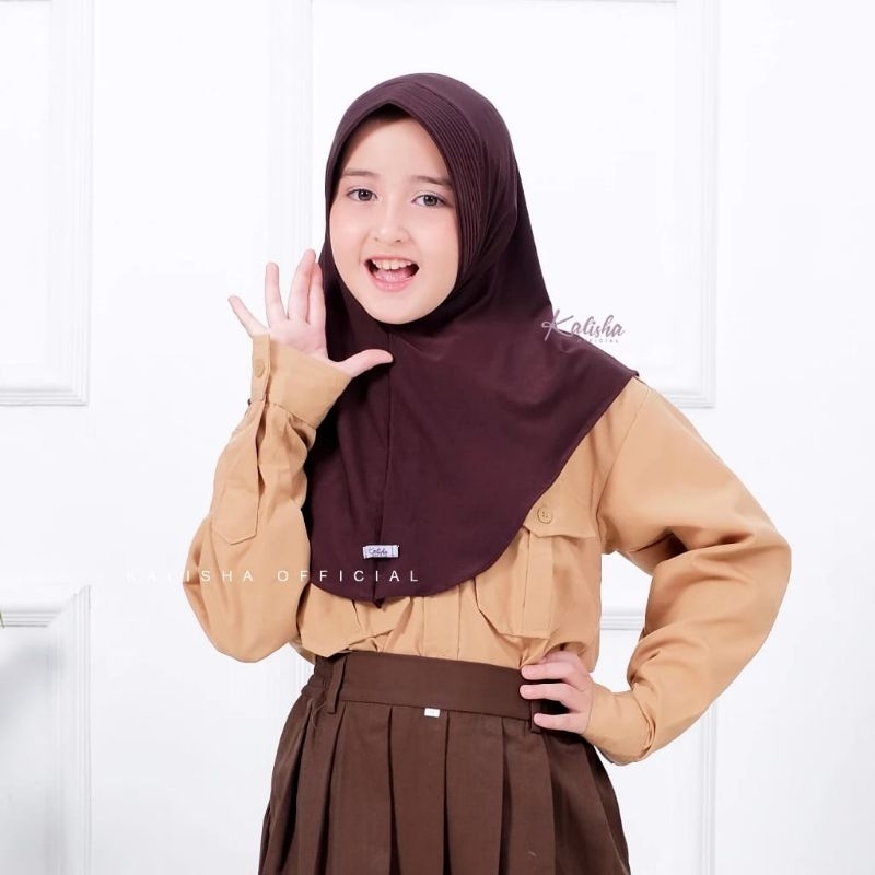 Hijab Alika Kids Hijab Anak SD Kerudung Pramuka Jersey By Kalisha