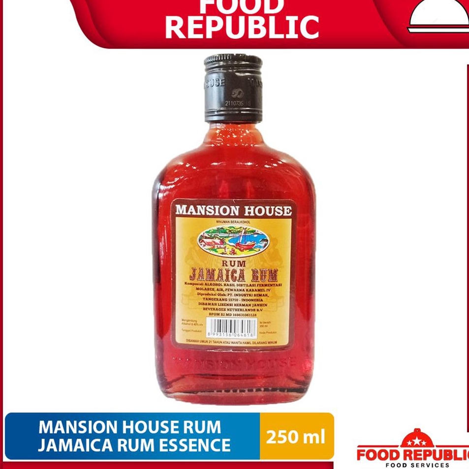 

7b Dijual Murah RUM ESSENCE 25 ML JAMAICA RUM MANSION HOUSE BAHAN KUE MINUMAN F67