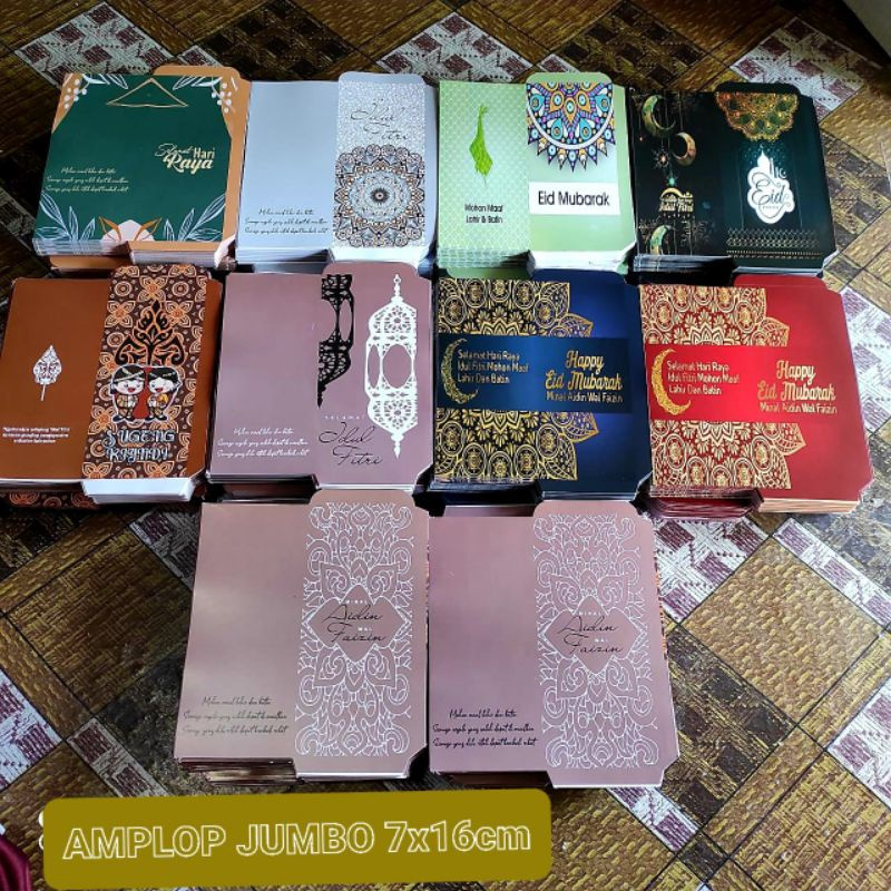 

100 lembar AMPLOP MUSLIM JUMBO dapat 10 motif murah (free plastik)