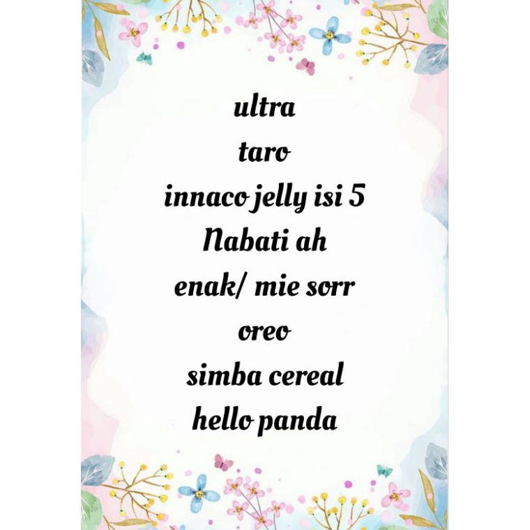 

FREE ONGKIR Paket Custom isian