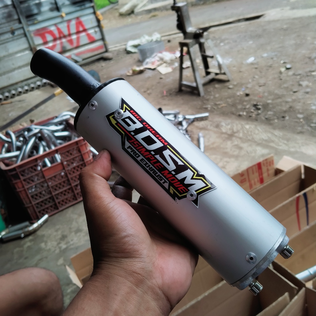 Knalpot Mini trail 50cc GP mini 18cm suara racing adem sarangan full