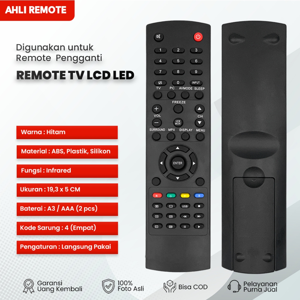 Remote TV Sharp Aquos LCD LED GJ222 / Remot TV LCD LED Sharp Aquos