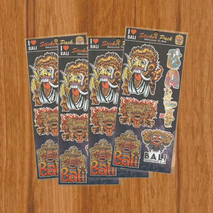 stiker bali - bali sticker / stiker merch pulau dewata - bali / bali-indonesia