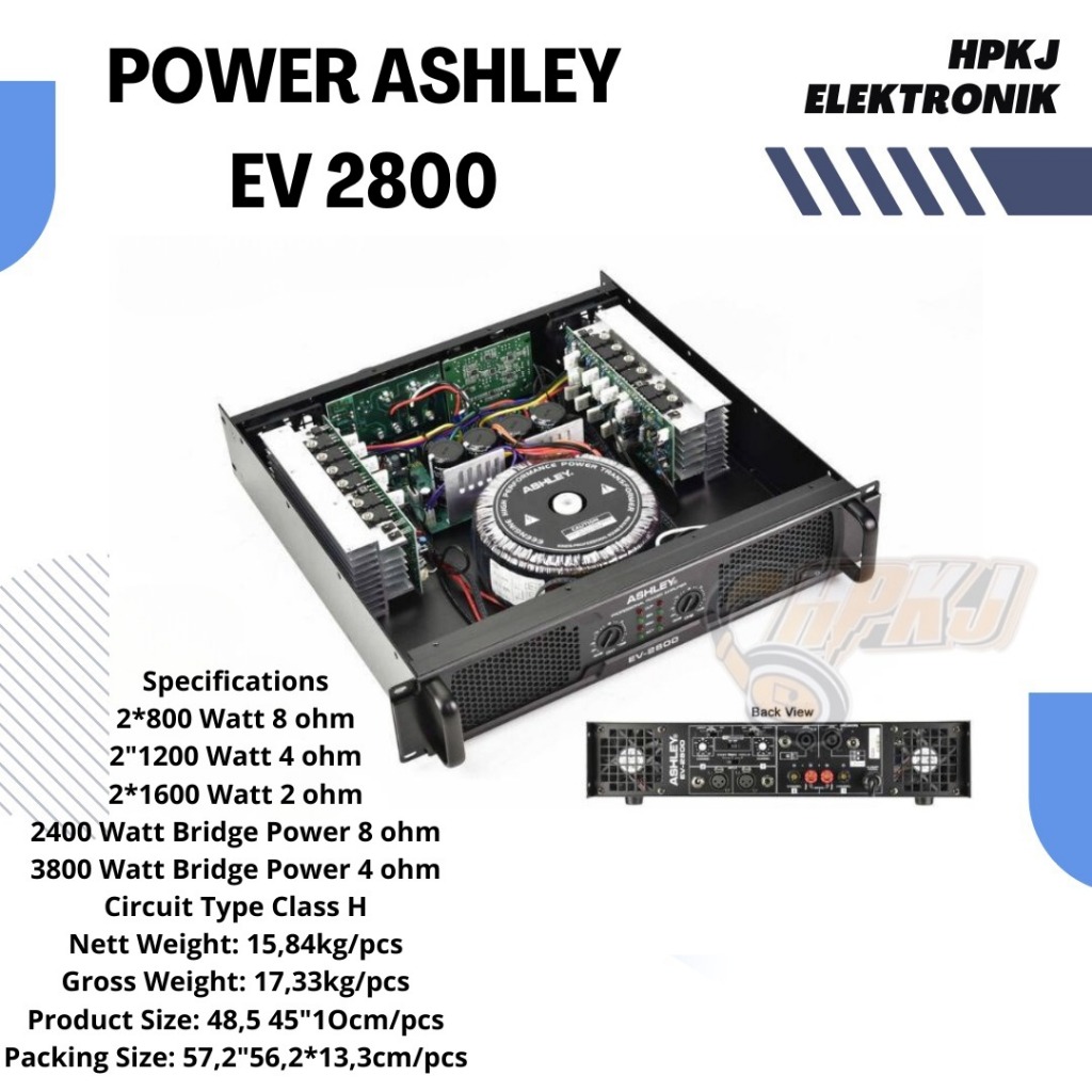 POWER ASHLEY EV 2800 POWER CLASS H POWER ASHLEY EV-2800