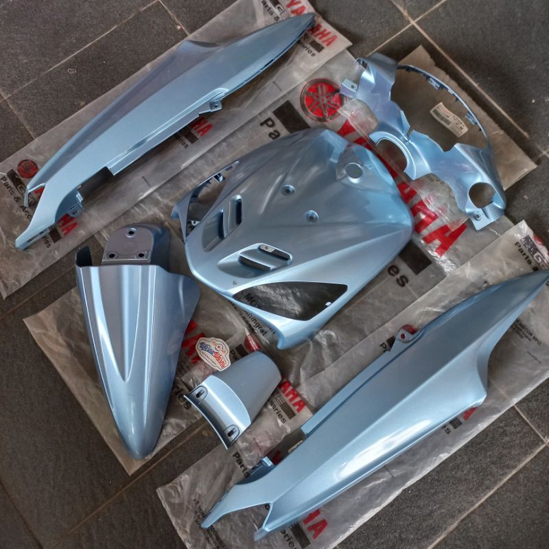 Cover body bodi fullset Mio sporty biru muda biru telor asin Original | 5TL-P3