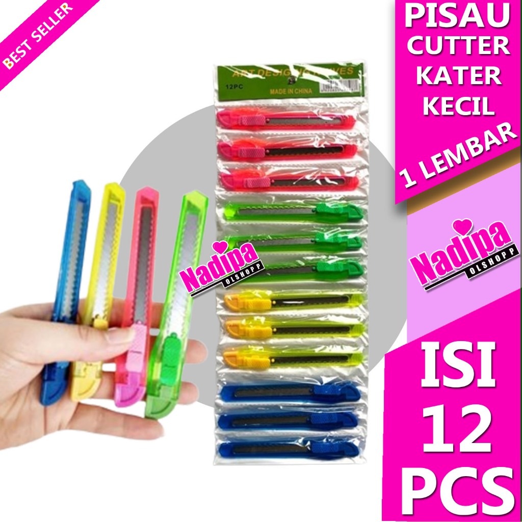 

PISAU CUTTER/KATER KECIL 1 LEMBAR ISI 12 PCS NADIPA OLSHOPP