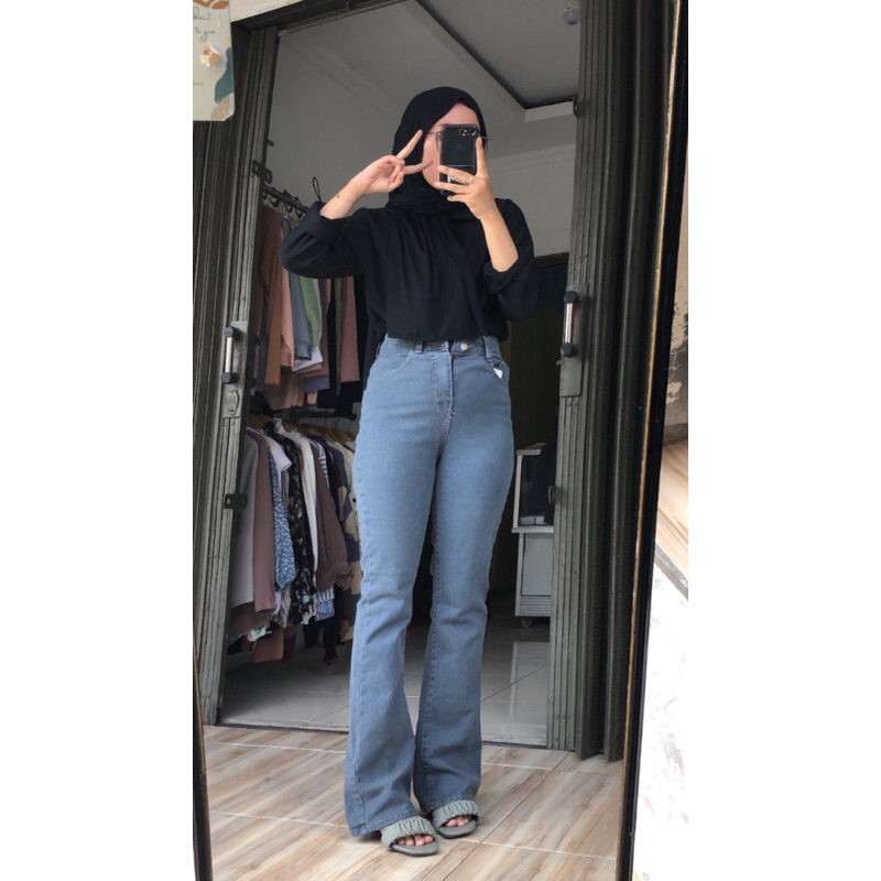 JEANS CUTBRAY Celana cutbray wanita highwaist look | celana cutbray street style wanita | celana fla