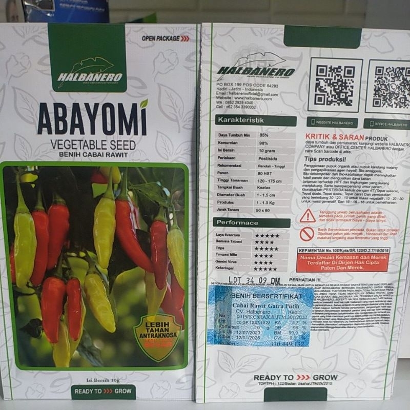Cabe Rawit ABAYOMI Cabe rawit unggul toleran virus gemini