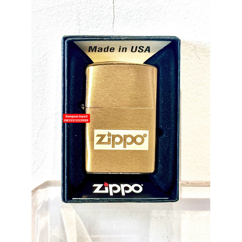 korek zippo original USA 204B zippo logo lustre-etched