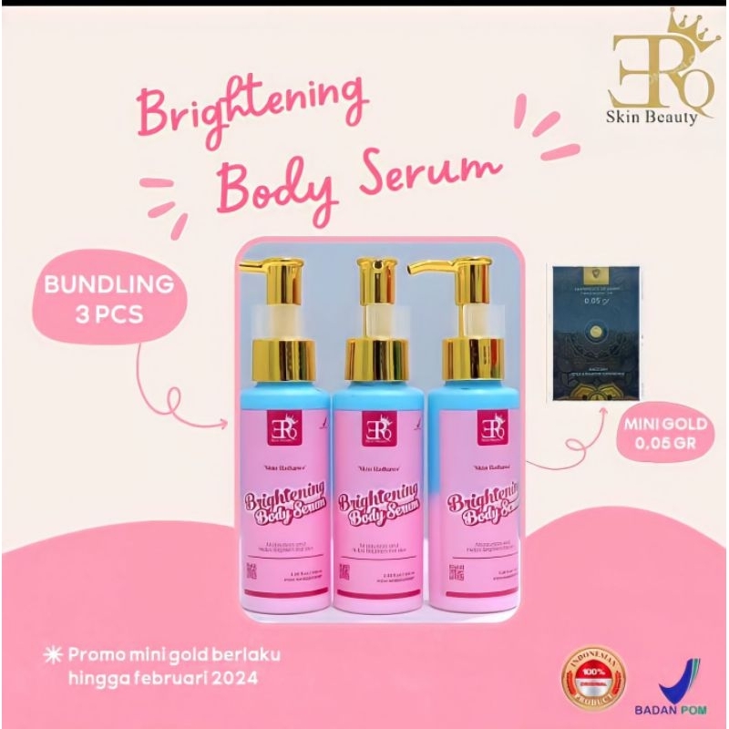 ER'Q SKIN BEAUTY Brightening Body Serum 100ml Bundling [Alpha Arbutin, Collagen, KojicAcid}