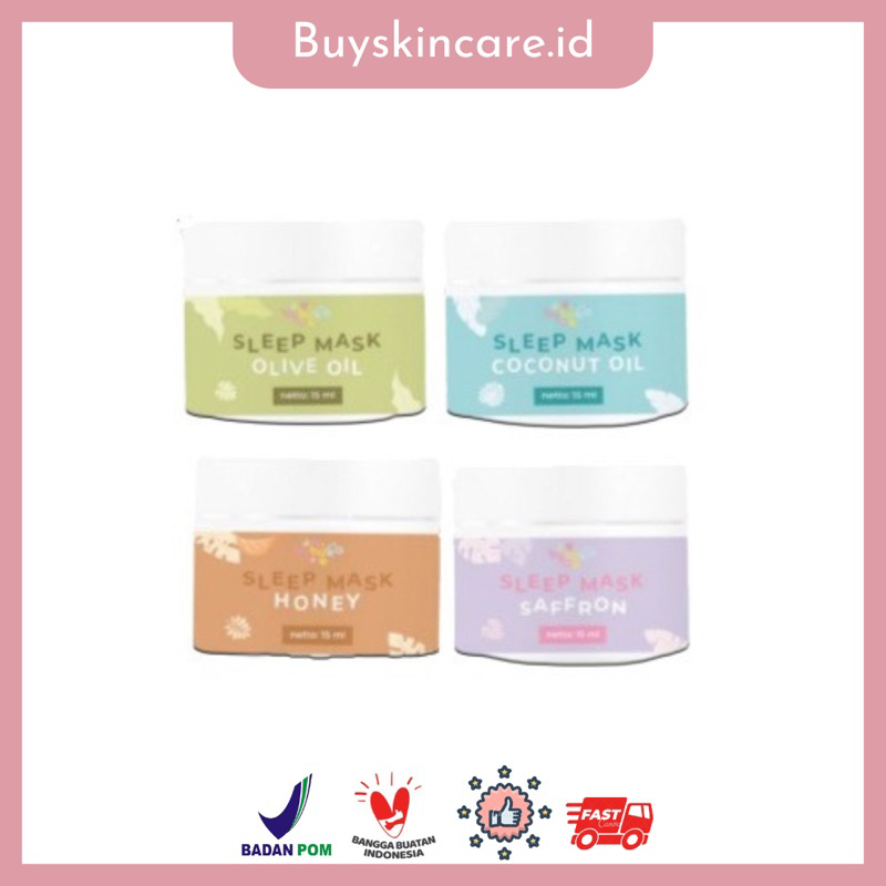 BYBDKA SLEEPING MASK BYBDKA BYBDKA.ID 15ML (SAFFRON, HOlNEY, COCONUT, OLIVE OIL )